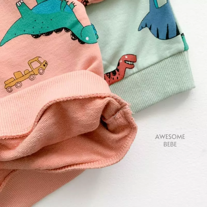 Awesome Bebe - Korean Children Fashion - #kidsshorts - Multi Dino Sweatshirt - 9