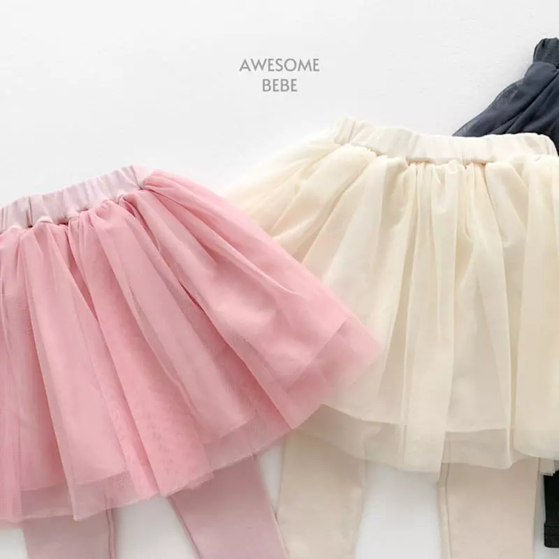 Awesome Bebe - Korean Children Fashion - #kidsshorts - Fall Tutu Skirt Leggings - 6
