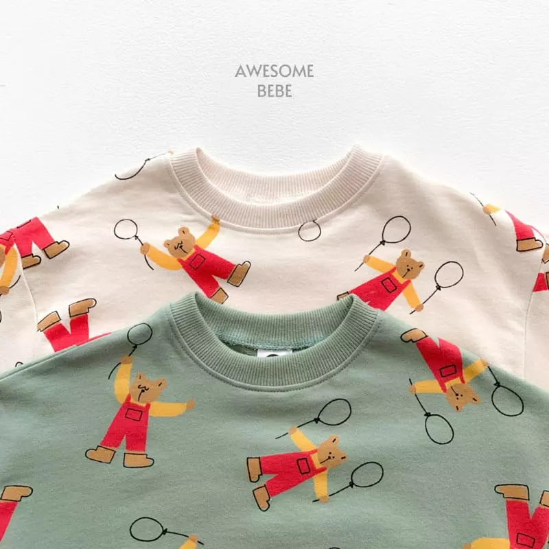 Awesome Bebe - Korean Children Fashion - #kidsshorts - Balloon Bear One-piece - 3