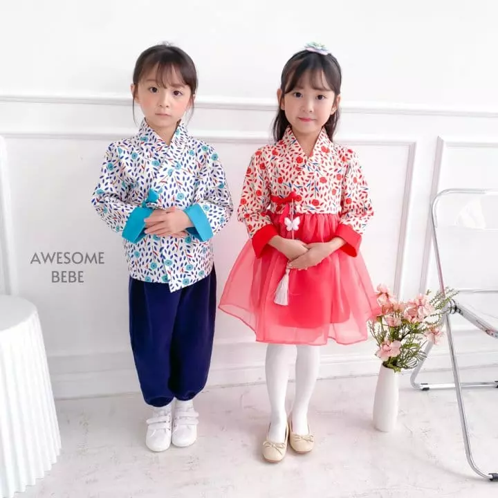 Awesome Bebe - Korean Children Fashion - #kidsstore - Flower Hanbok Girl