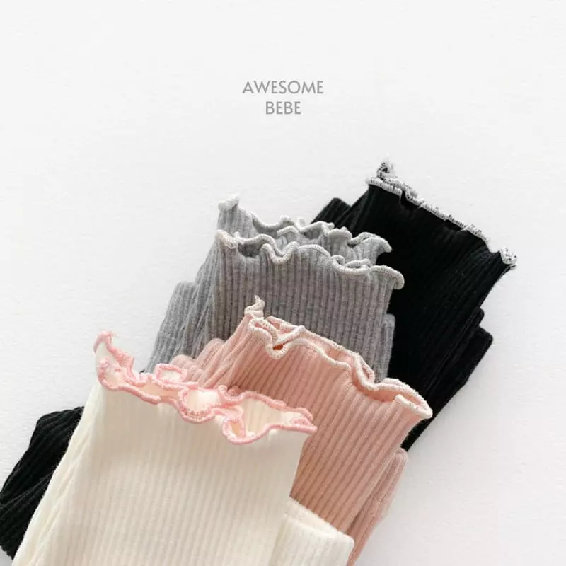 Awesome Bebe - Korean Children Fashion - #kidsshorts - Rib Terry Leggings - 4