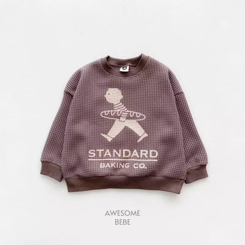 Awesome Bebe - Korean Children Fashion - #kidsstore - Standard Waffle Sweatshirt - 12