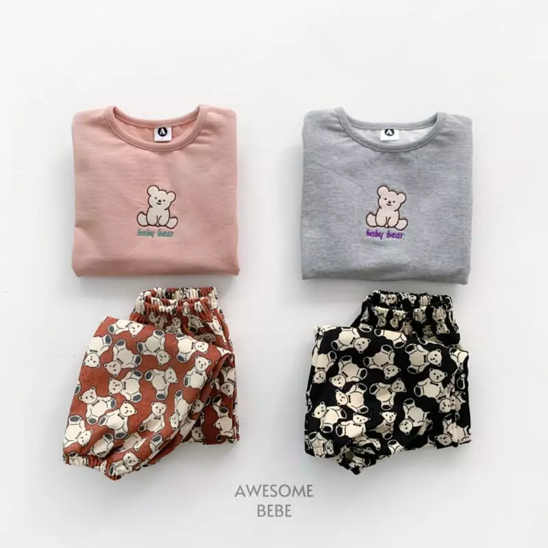 Awesome Bebe - Korean Children Fashion - #kidsstore - Babay Bear Embrodiery Tee - 11