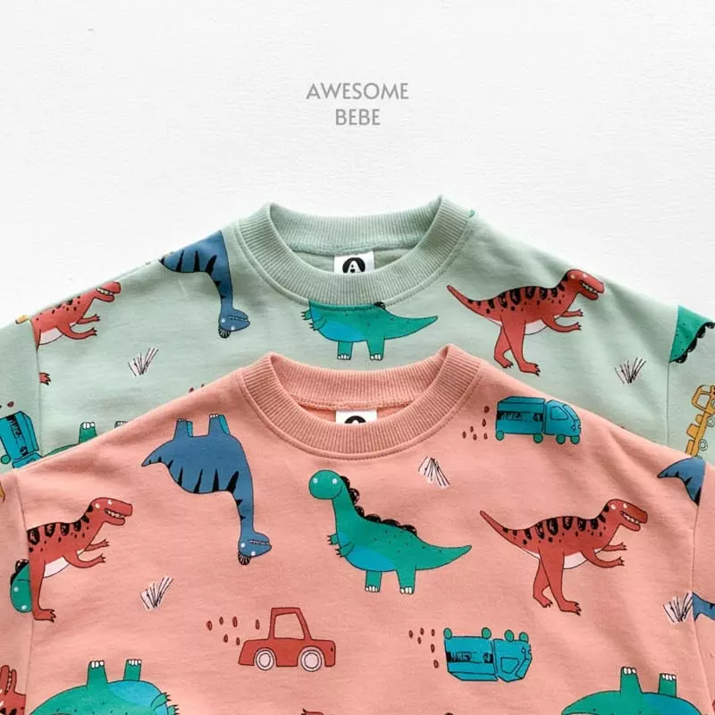 Awesome Bebe - Korean Children Fashion - #kidsstore - Multi Dino Sweatshirt - 10