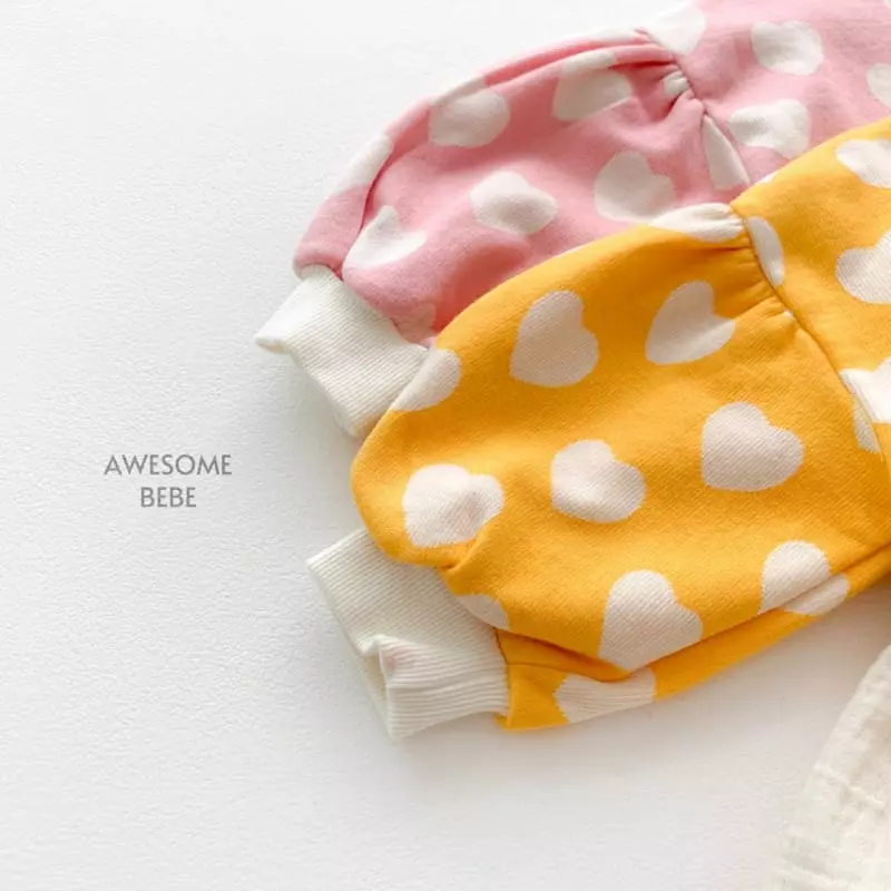 Awesome Bebe - Korean Children Fashion - #kidsstore - Heart Layered One-piece - 6