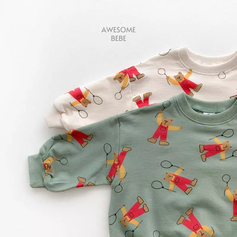 Awesome Bebe - Korean Children Fashion - #kidsshorts - Balloon Bear One-piece - 4