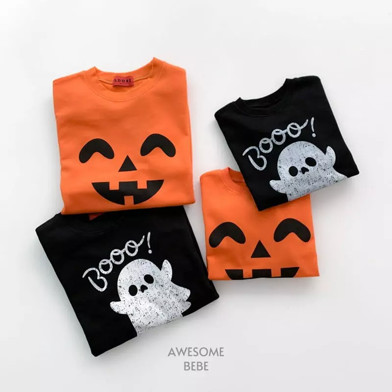 Awesome Bebe - Korean Children Fashion - #kidsstore - Pumpkin Sweatshirt - 12