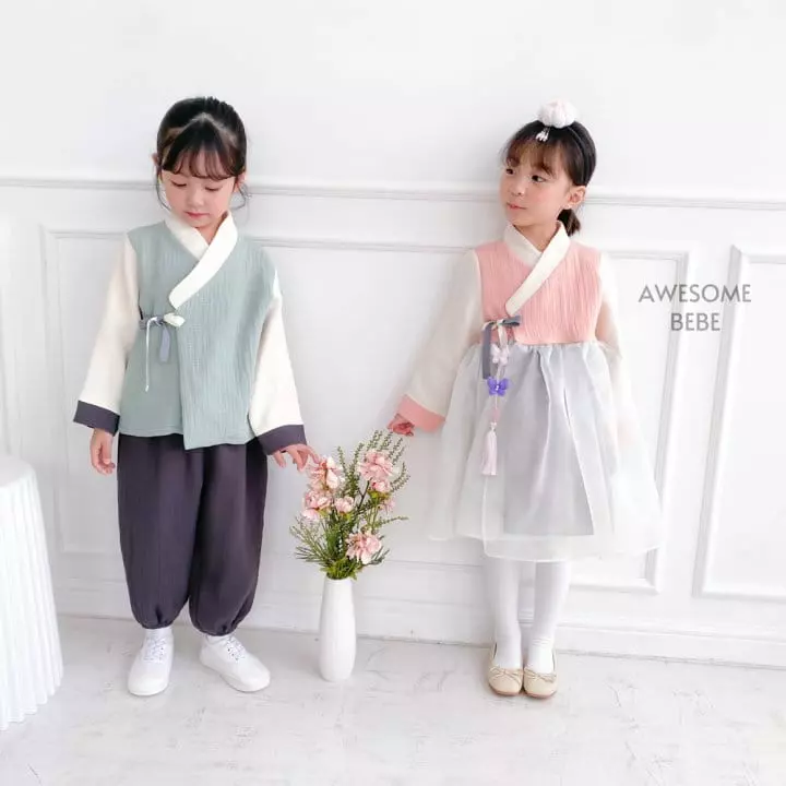 Awesome Bebe - Korean Children Fashion - #kidzfashiontrend - Pastel Hanbok Girl - 5