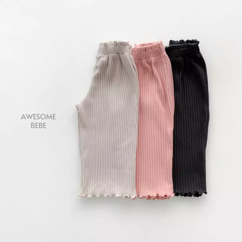 Awesome Bebe - Korean Children Fashion - #kidsstore - Terry Rib Pants - 4