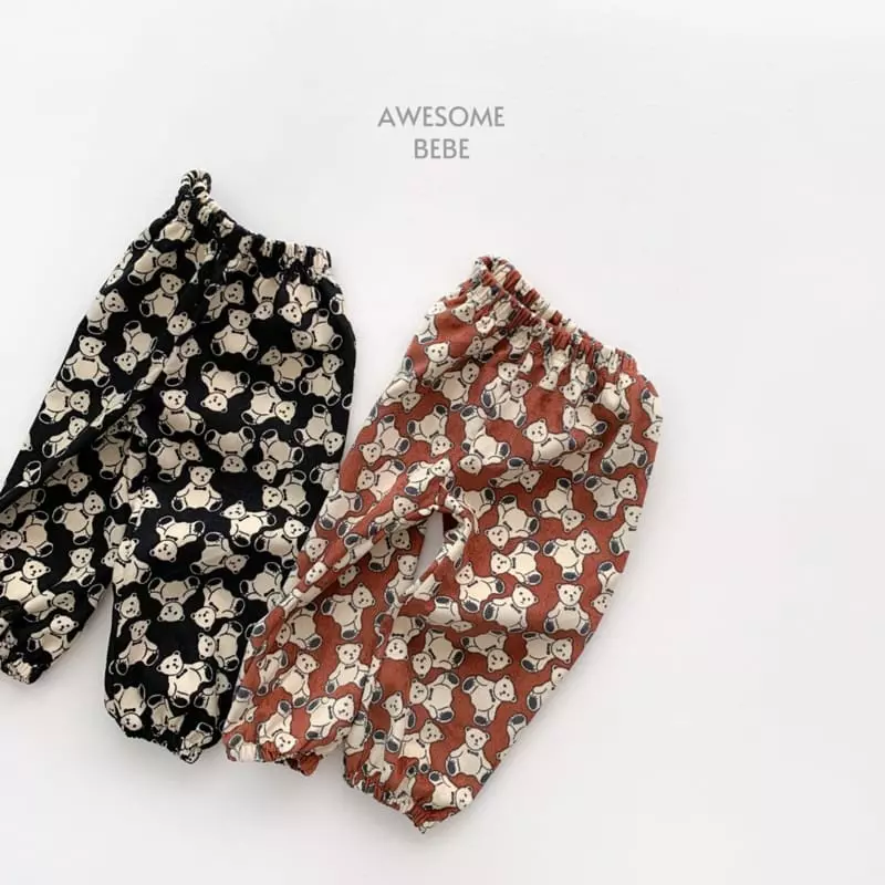 Awesome Bebe - Korean Children Fashion - #kidzfashiontrend - Bear Pants - 3