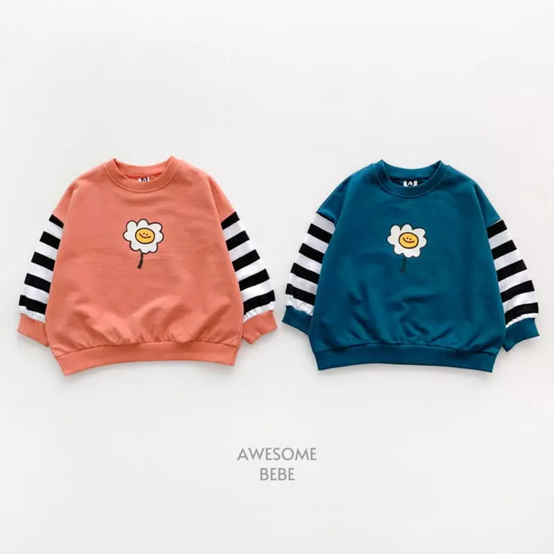 Awesome Bebe - Korean Children Fashion - #kidzfashiontrend - Daisy Color Sweatshirt - 8