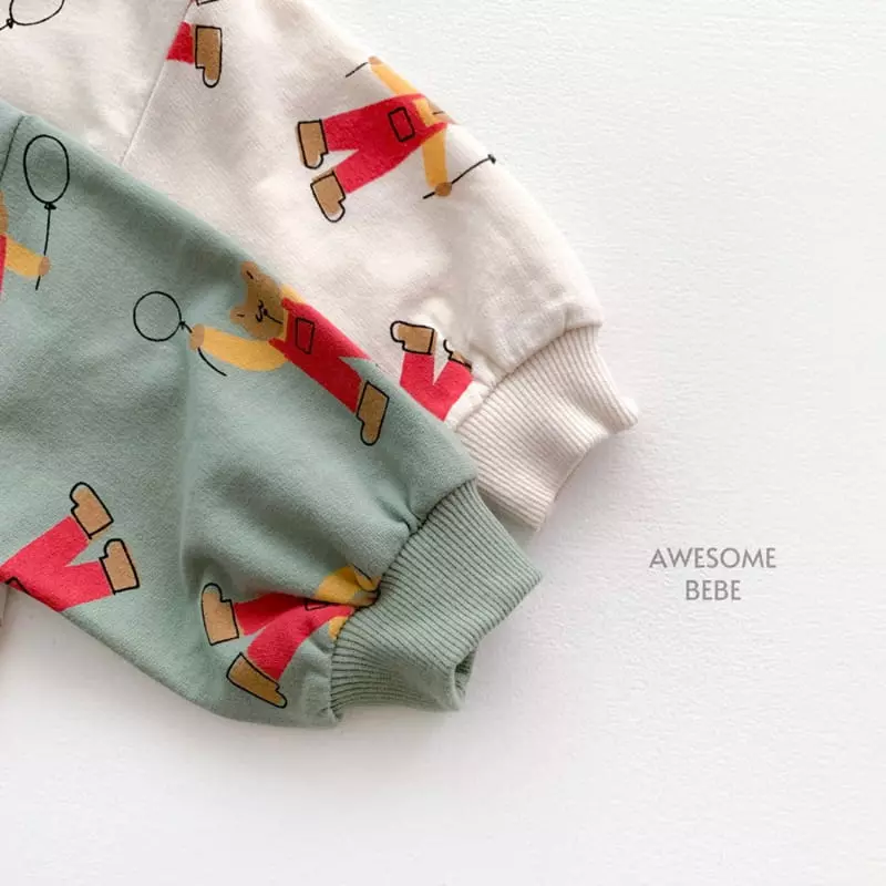 Awesome Bebe - Korean Children Fashion - #kidzfashiontrend - Balloon Bear One-piece - 5