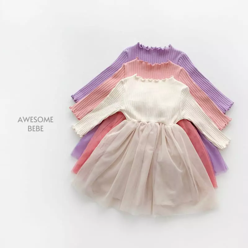 Awesome Bebe - Korean Children Fashion - #littlefashionista - Fall Rib One-piece - 2