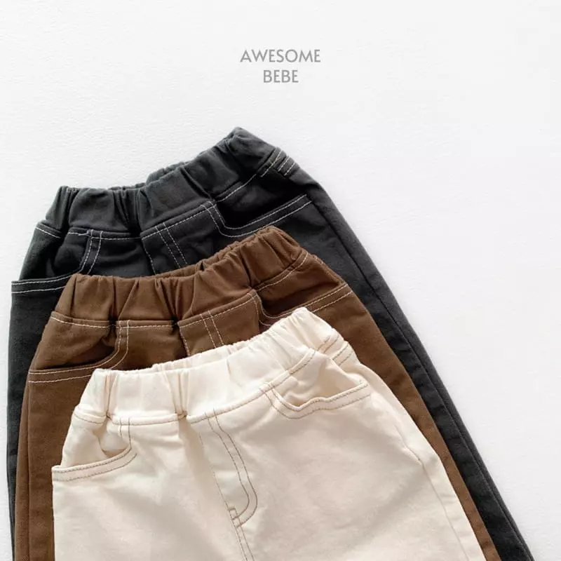 Awesome Bebe - Korean Children Fashion - #littlefashionista - Stitch Span Washing Pants - 8