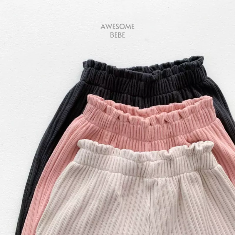 Awesome Bebe - Korean Children Fashion - #littlefashionista - Terry Rib Pants - 6