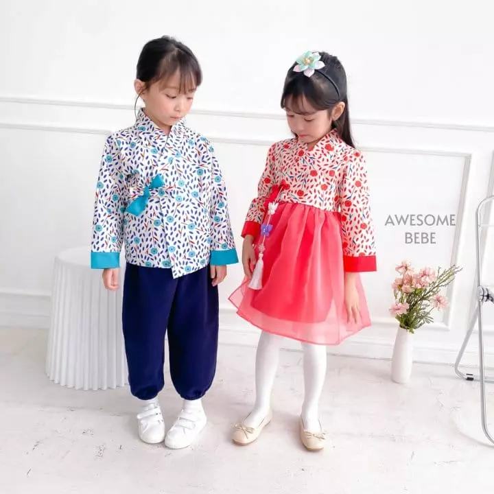 Awesome Bebe - Korean Children Fashion - #littlefashionista - Flower Hanbok Boy - 4