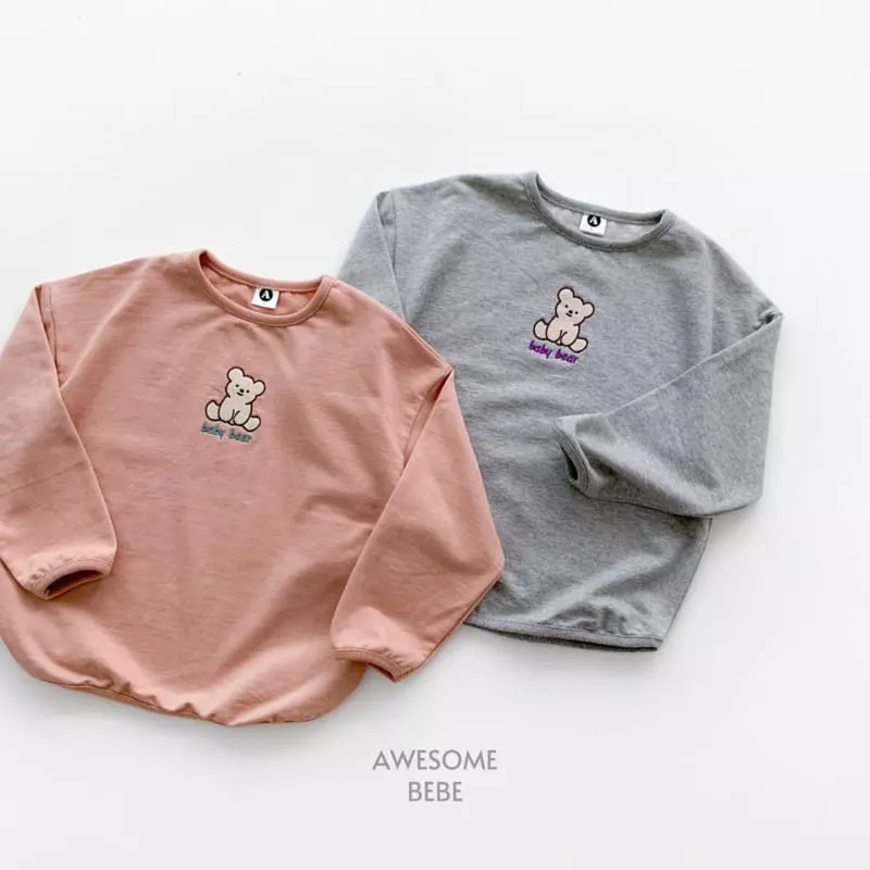 Awesome Bebe - Korean Children Fashion - #magicofchildhood - Babay Bear Embrodiery Tee
