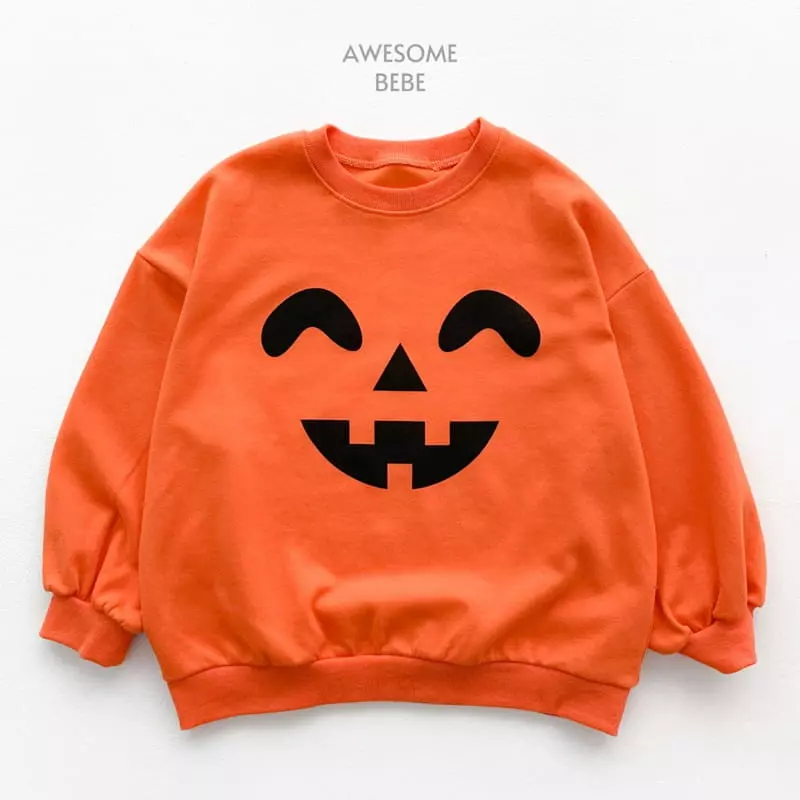 Awesome Bebe - Korean Children Fashion - #magicofchildhood - Pumpkin Sweatshirt - 2