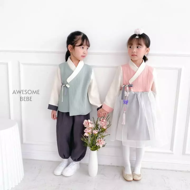 Awesome Bebe - Korean Children Fashion - #minifashionista - Pastel Hanbok Girl - 9