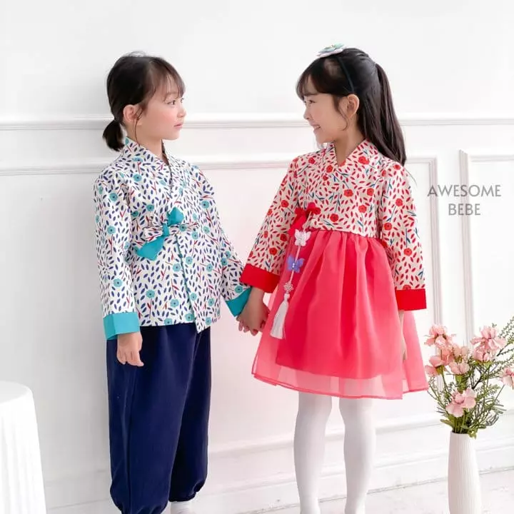 Awesome Bebe - Korean Children Fashion - #minifashionista - Flower Hanbok Girl - 6