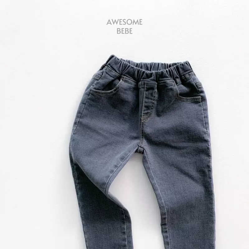 Awesome Bebe - Korean Children Fashion - #minifashionista - Span Straight Gray Jeans