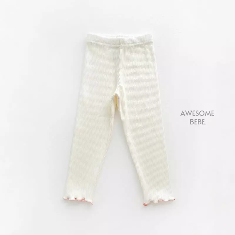 Awesome Bebe - Korean Children Fashion - #minifashionista - Rib Terry Leggings - 9