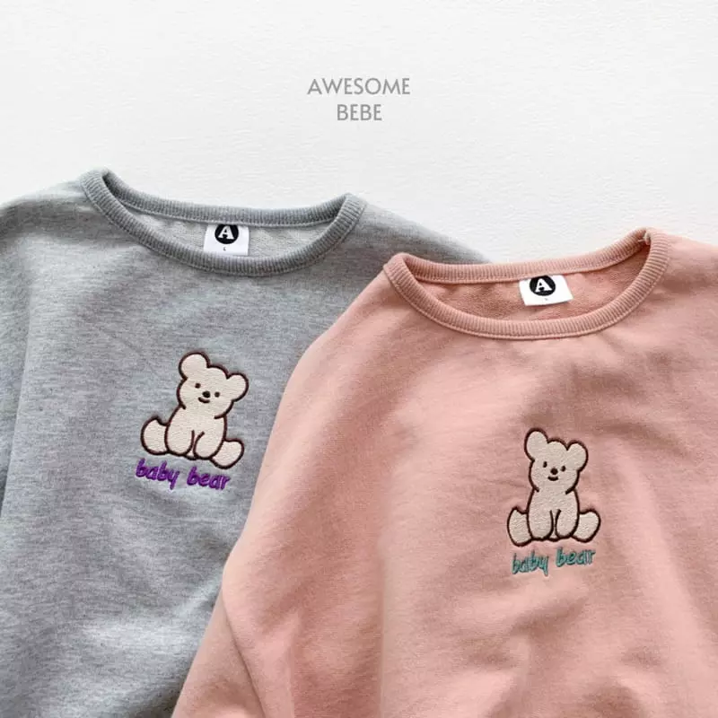 Awesome Bebe - Korean Children Fashion - #minifashionista - Babay Bear Embrodiery Tee - 2