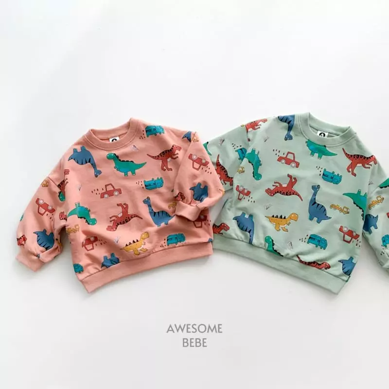 Awesome Bebe - Korean Children Fashion - #minifashionista - Multi Dino Sweatshirt