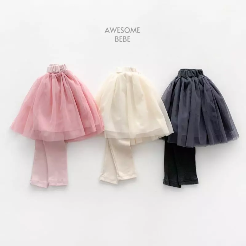 Awesome Bebe - Korean Children Fashion - #minifashionista - Fall Tutu Skirt Leggings - 12