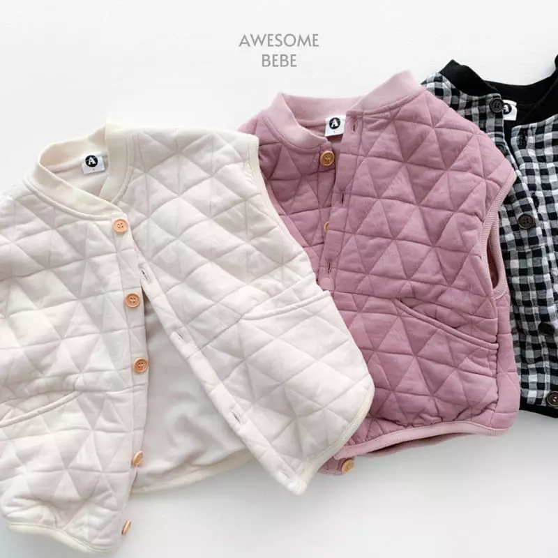 Awesome Bebe - Korean Children Fashion - #minifashionista - Quiliting Vest - 10