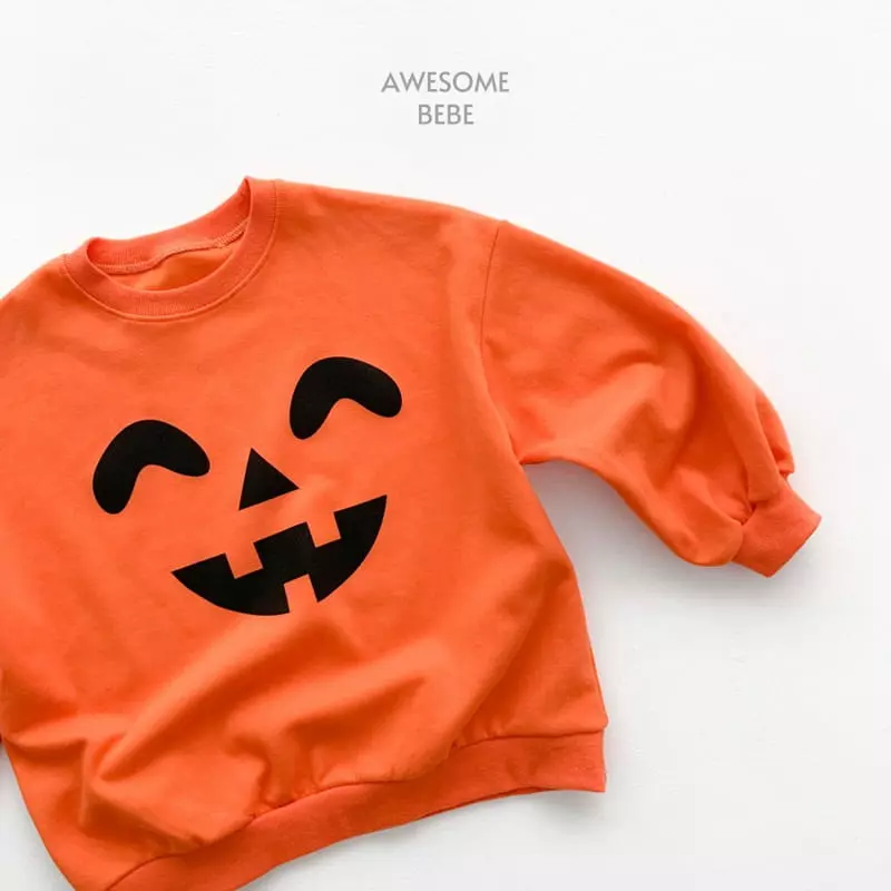 Awesome Bebe - Korean Children Fashion - #minifashionista - Pumpkin Sweatshirt - 3