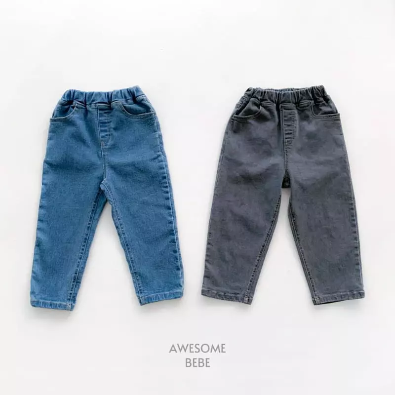 Awesome Bebe - Korean Children Fashion - #prettylittlegirls - Real Baggy Gray Jeans