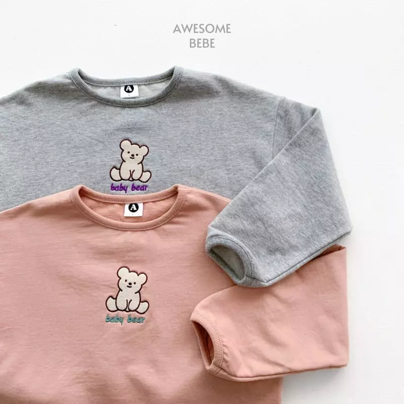 Awesome Bebe - Korean Children Fashion - #prettylittlegirls - Babay Bear Embrodiery Tee - 3