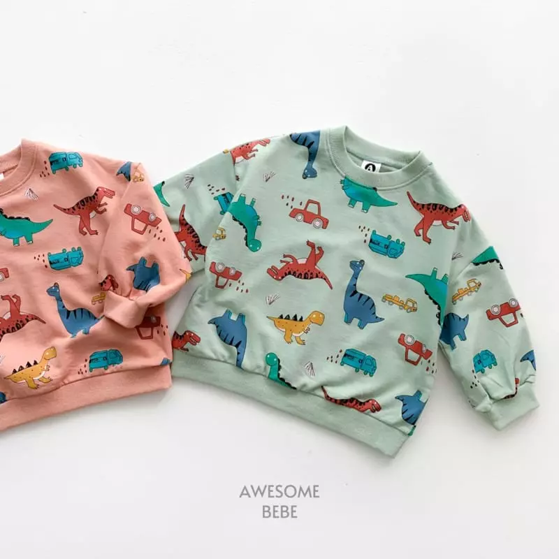 Awesome Bebe - Korean Children Fashion - #prettylittlegirls - Multi Dino Sweatshirt - 2
