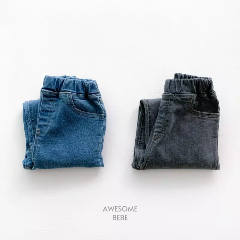 Awesome Bebe - Korean Children Fashion - #todddlerfashion - Real Baggy Gray Jeans - 2