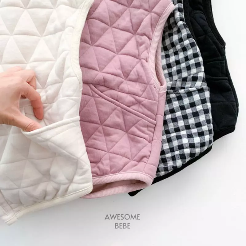 Awesome Bebe - Korean Children Fashion - #todddlerfashion - Quiliting Vest - 12