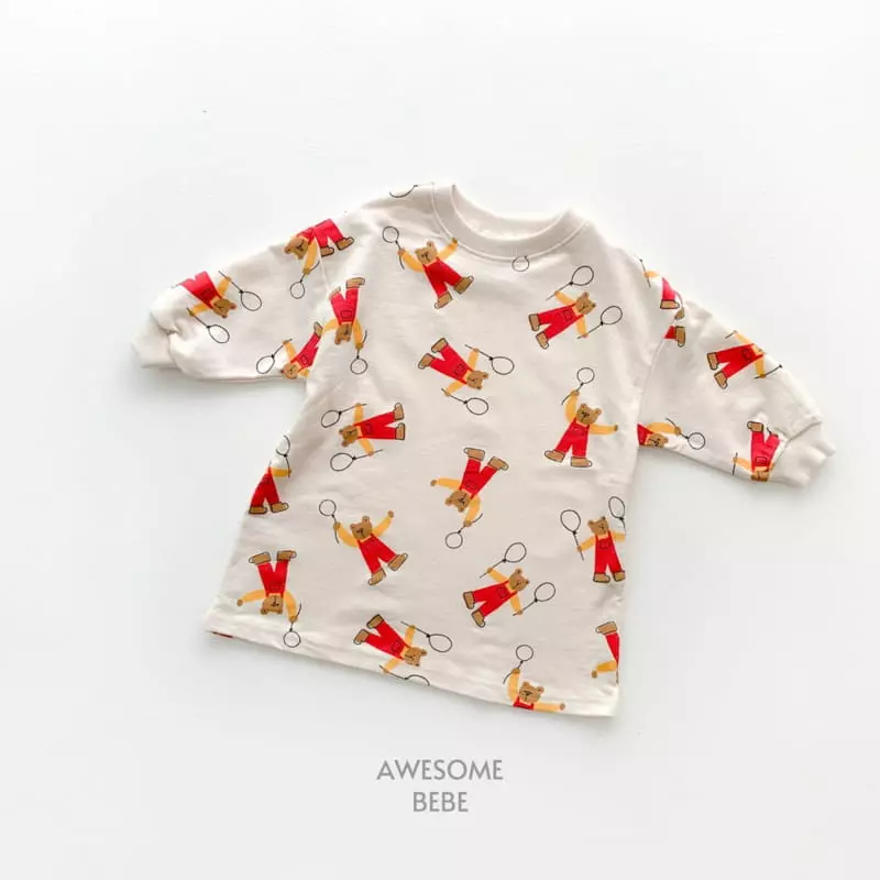 Awesome Bebe - Korean Children Fashion - #toddlerclothing - Balloon Bear One-piece - 12