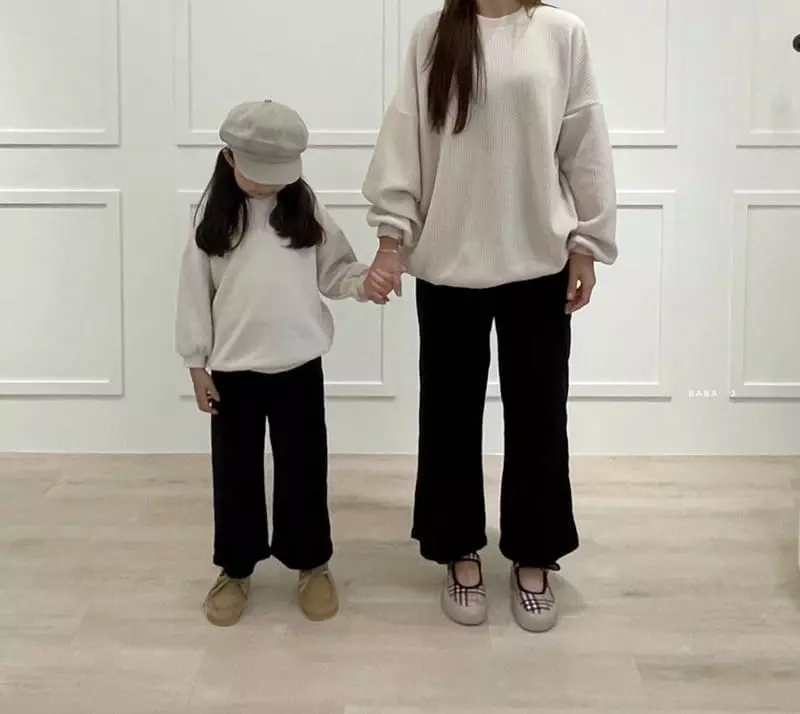 Baba J - Korean Children Fashion - #Kfashion4kids - Rib Wide Pants with Mom
