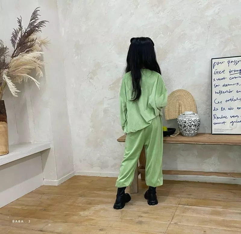 Baba J - Korean Children Fashion - #Kfashion4kids - Velvet Training Top Bottom sEt - 7