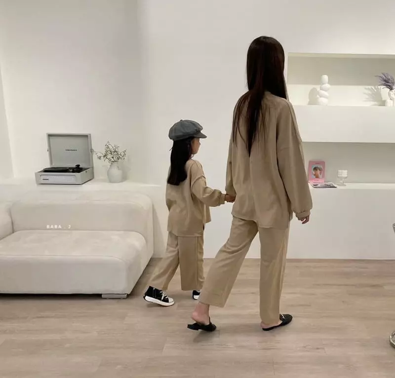 Baba J - Korean Children Fashion - #childofig - Simple Wide Top Bottom Set with Mom - 8