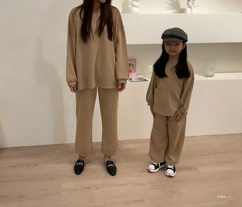 Baba J - Korean Children Fashion - #childrensboutique - Simple Wide Top Bottom Set with Mom - 9