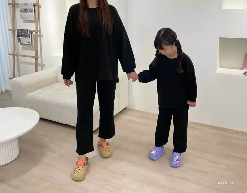 Baba J - Korean Children Fashion - #designkidswear - Simple Wide Top Bottom Set with Mom - 10