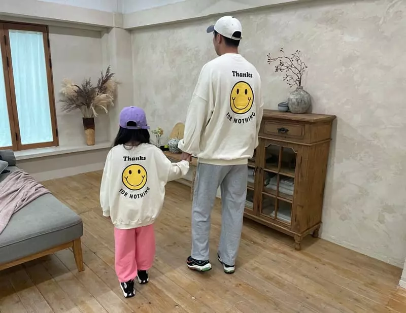 Baba J - Korean Children Fashion - #kidsstore - Smile Sweatshirt with Mom Dad - 11