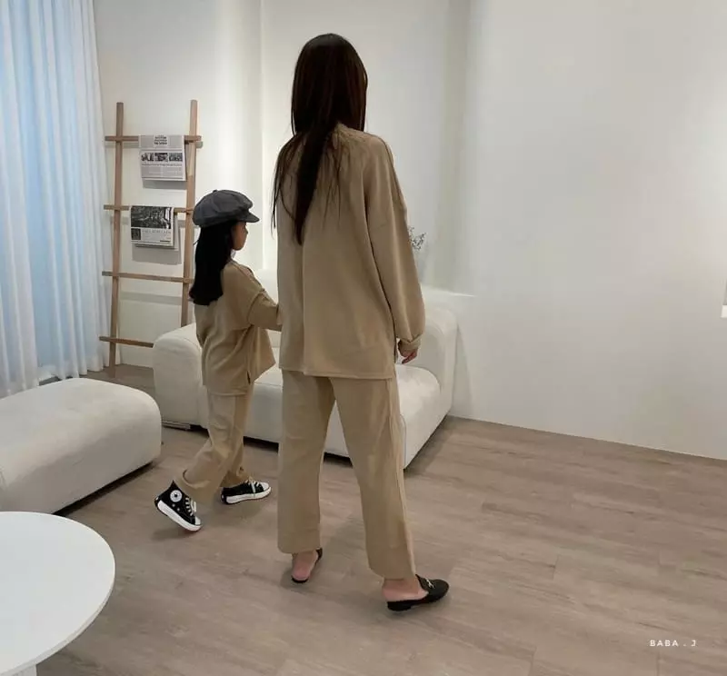 Baba J - Korean Children Fashion - #littlefashionista - Simple Wide Top Bottom Set with Mom - 3