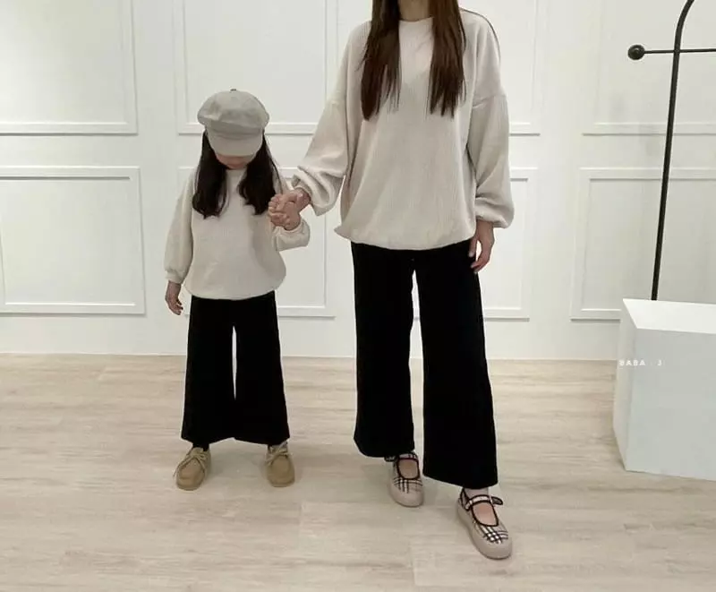 Baba J - Korean Children Fashion - #littlefashionista - Rib Wide Pants with Mom - 2
