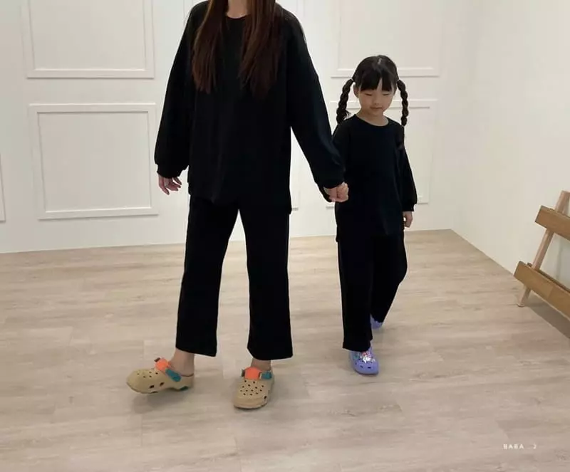 Baba J - Korean Children Fashion - #littlefashionista - Simple Wide Top Bottom Set with Mom - 4