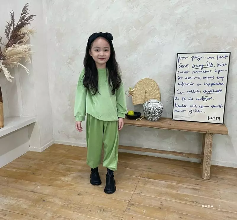Baba J - Korean Children Fashion - #magicofchildhood - Velvet Training Top Bottom sEt - 9