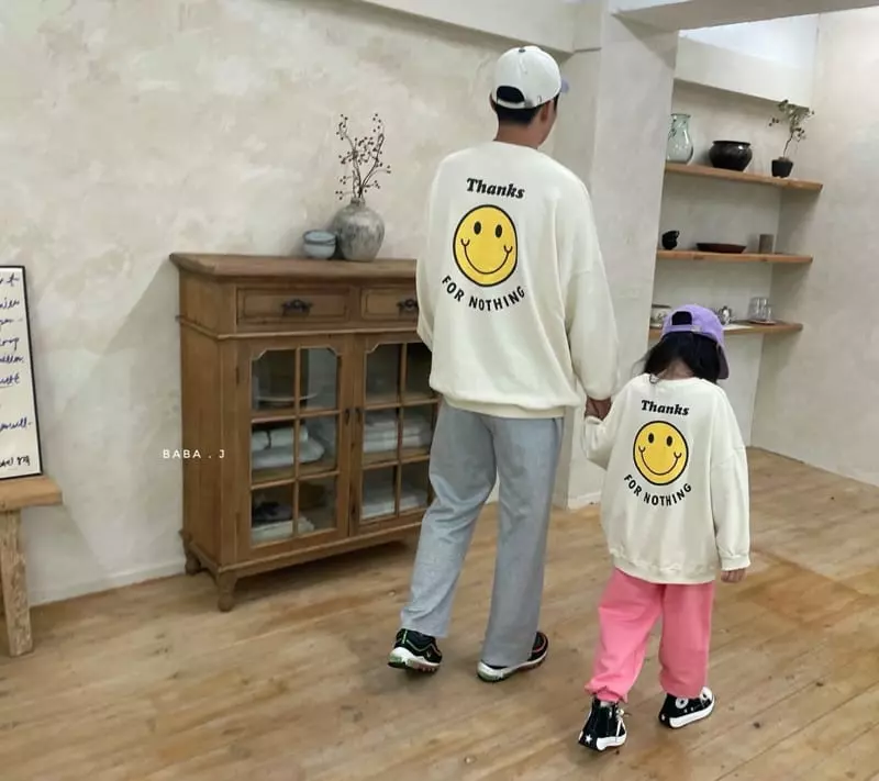 Baba J - Korean Children Fashion - #minifashionista - Smile Sweatshirt with Mom Dad - 2