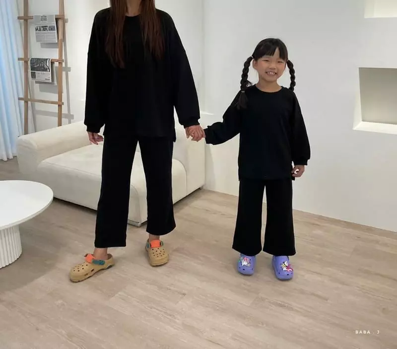 Baba J - Korean Children Fashion - #prettylittlegirls - Simple Wide Top Bottom Set with Mom - 6