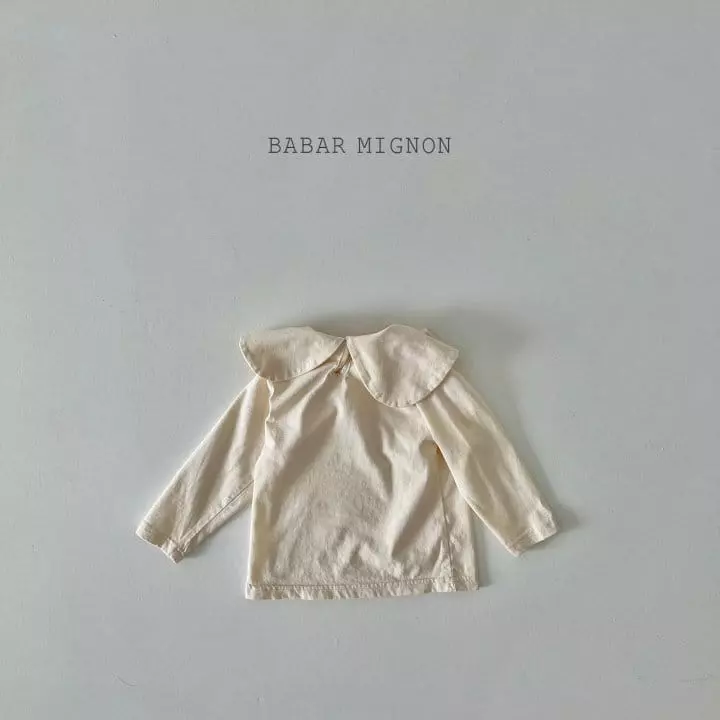 Babar Mignon - Korean Children Fashion - #kidzfashiontrend - Basic Big Collar Tee - 4